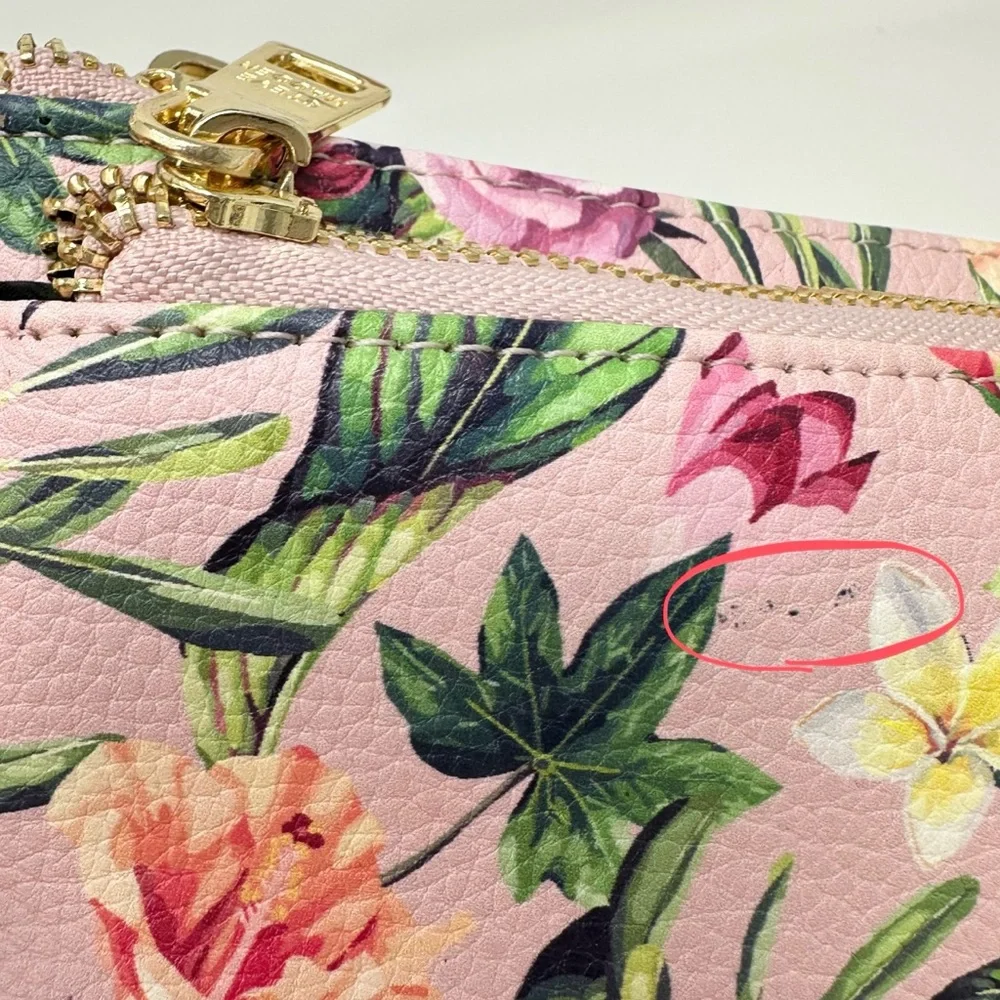Steve Madden Pink Floral Pouch Wallet Wristlet NWT